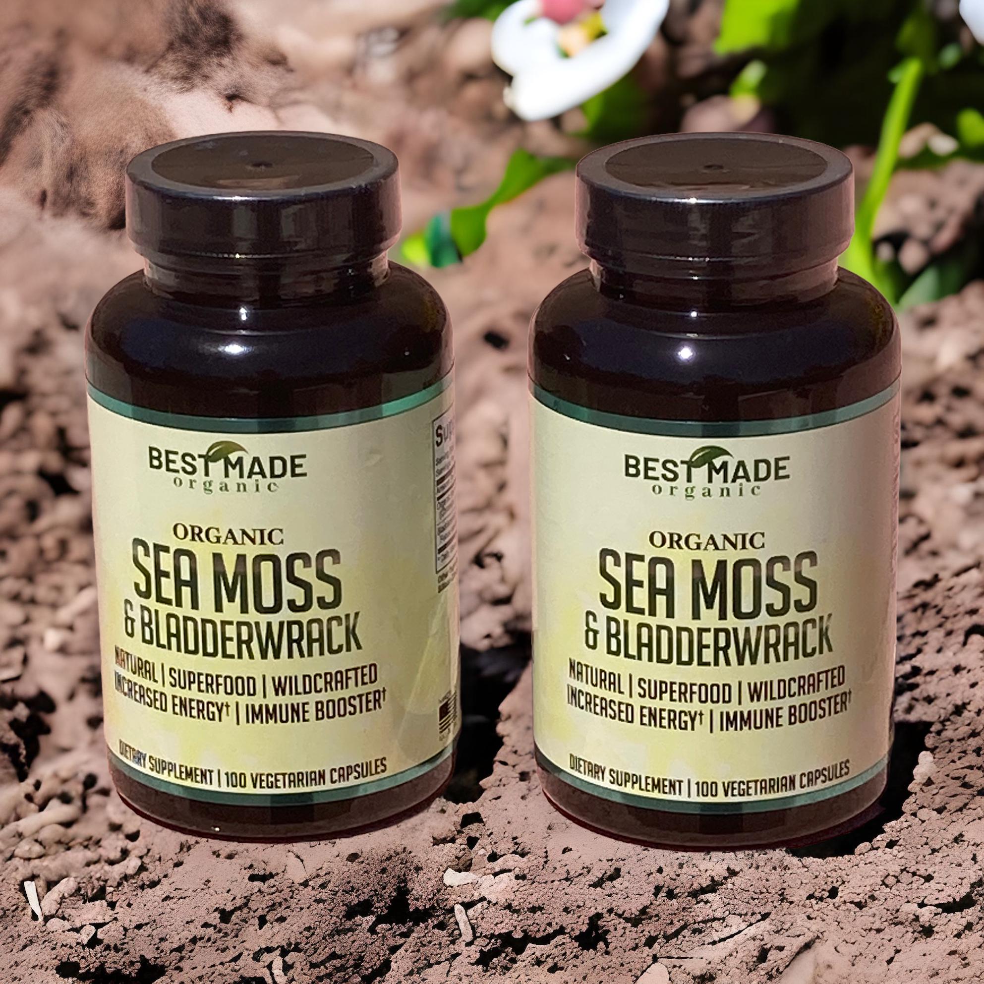 Sea moss and Bladderwrack capsules 100 count Vitamins, Minerals & Wellness Supplements Dietary Magnesium Fitness Muscle