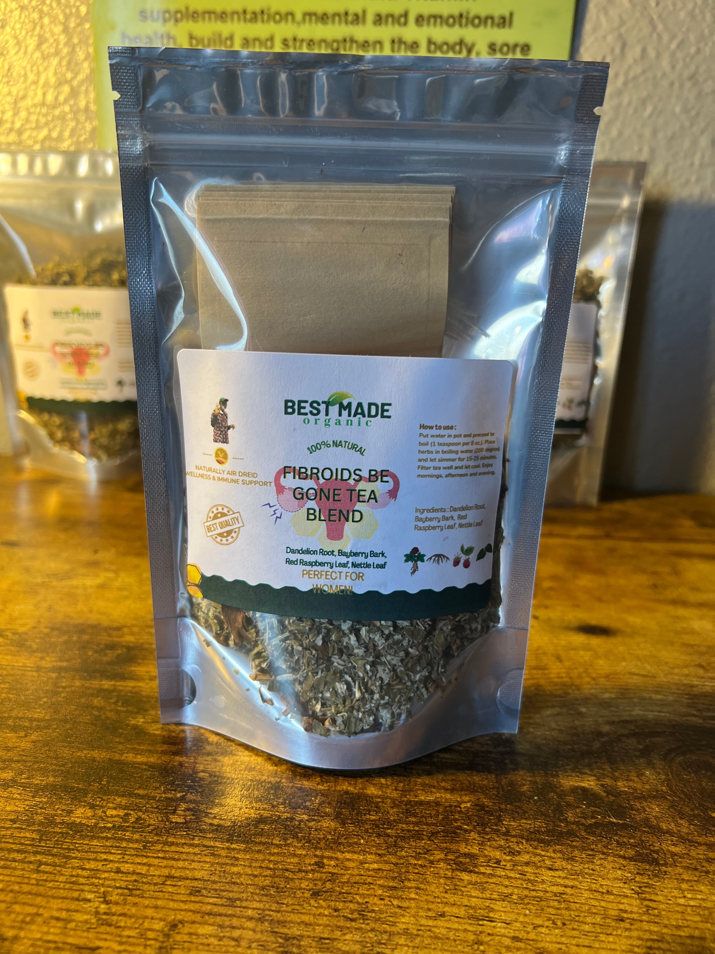 Fibroids Be Gone Tea Blend - Herbal Beverage for Fibroids Relief Natural Traditional Supplements Women