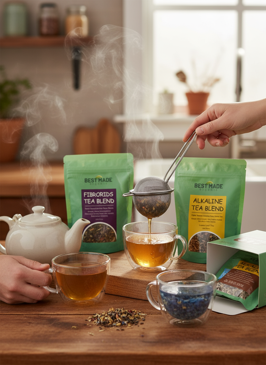 Alkaline, Sleep, Fibroids, Parasite Cleanse & Mushroom Combo Kit for Health